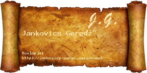 Jankovics Gergő névjegykártya