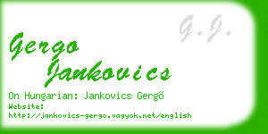 gergo jankovics business card