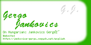 gergo jankovics business card